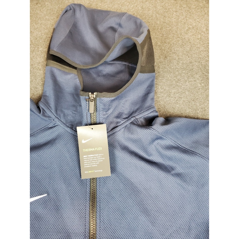 Nike Dri Fit Therma Flex Track Jacket Mens Blue Full Zip XL CQ0311 NEW